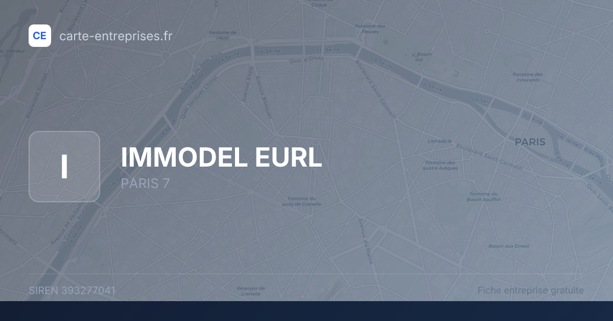 IMMODEL EURL — 393277041 — fiche entreprise
