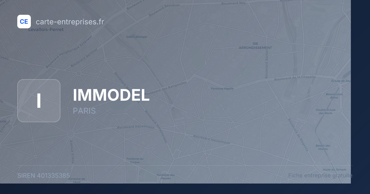 IMMODEL — 401335385 — fiche entreprise