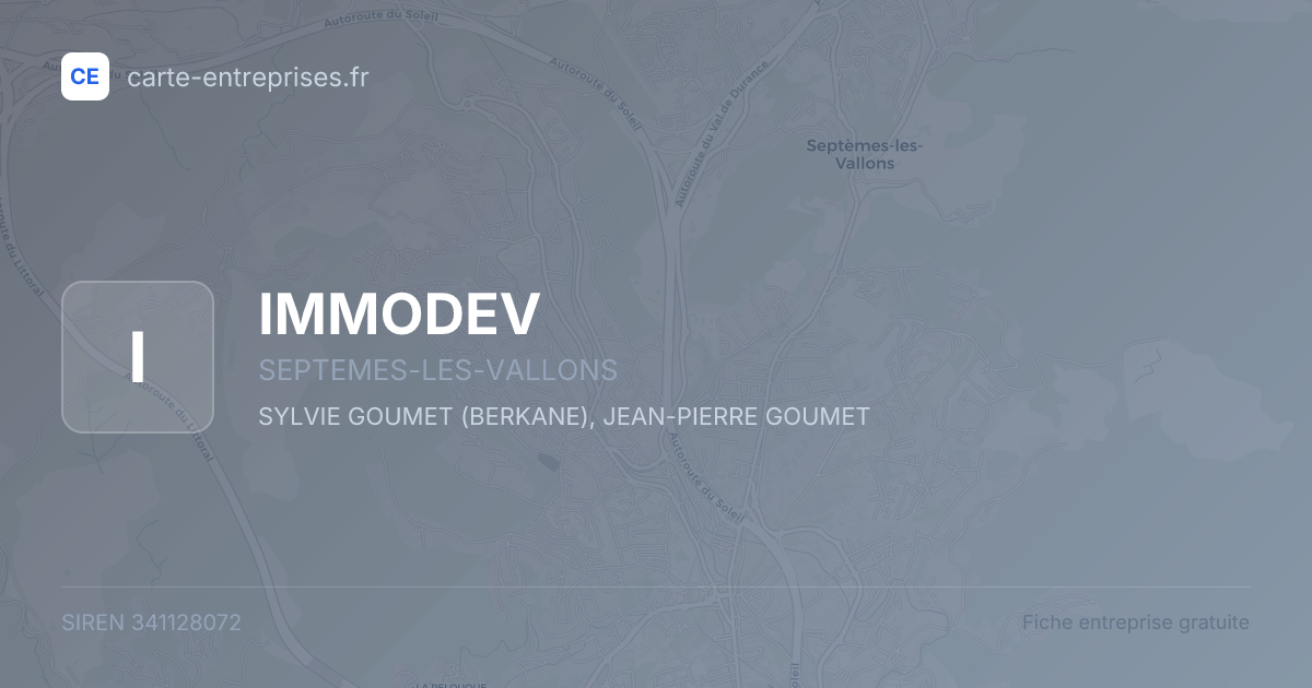 IMMODEV — 341128072 — fiche entreprise