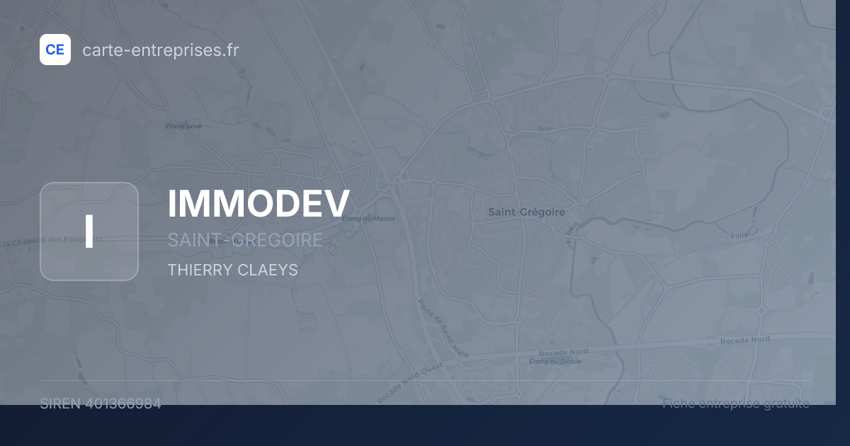 IMMODEV — 401366984 — fiche entreprise