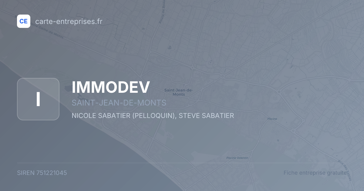 IMMODEV — 751221045 — fiche entreprise