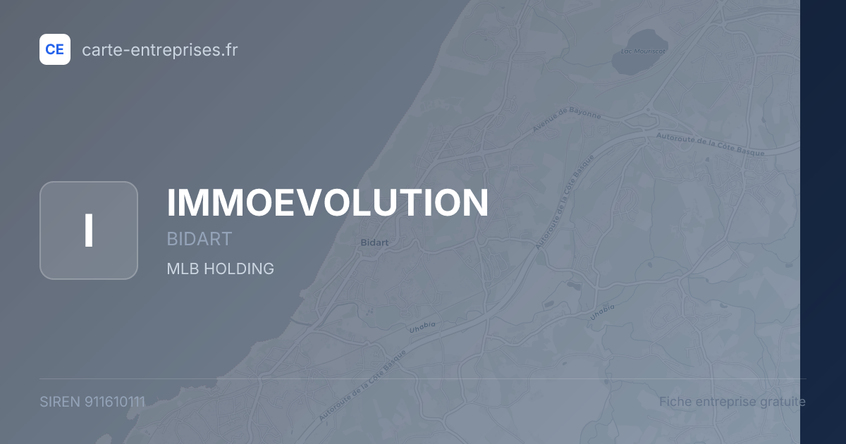 IMMOEVOLUTION — 911610111 — fiche entreprise