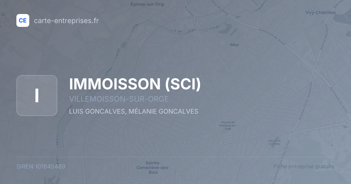 IMMOISSON (SCI) — 101645489 — fiche entreprise
