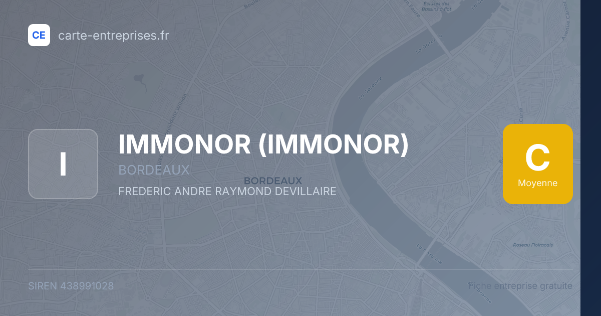 IMMONOR (IMMONOR) — 438991028 — fiche entreprise