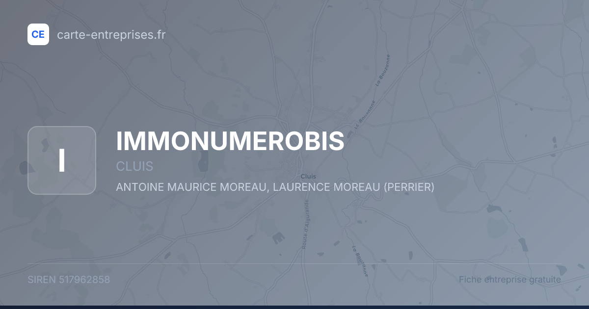 IMMONUMEROBIS — 517962858 — fiche entreprise