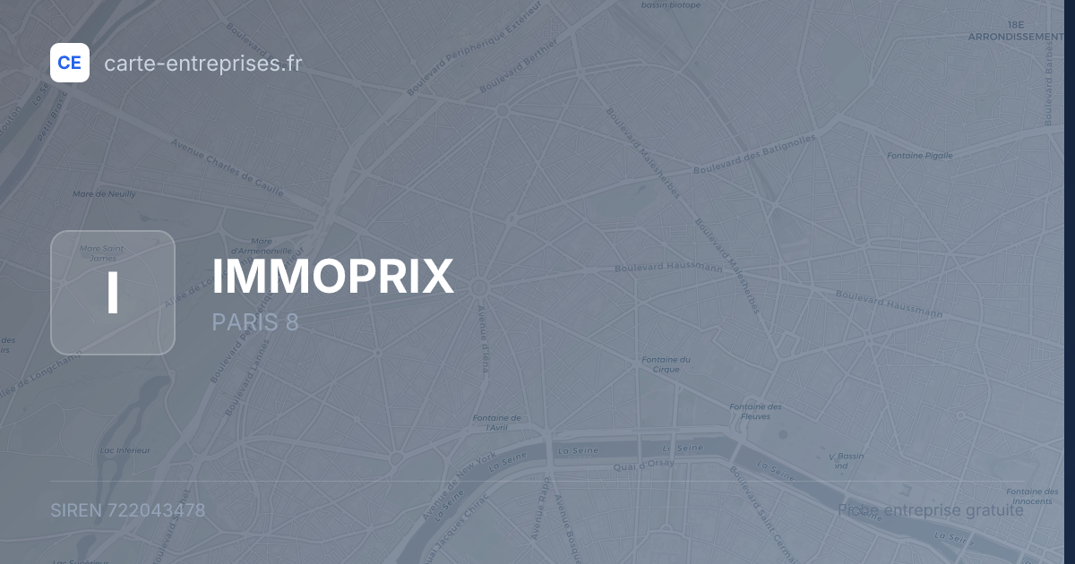 IMMOPRIX — 722043478 — fiche entreprise