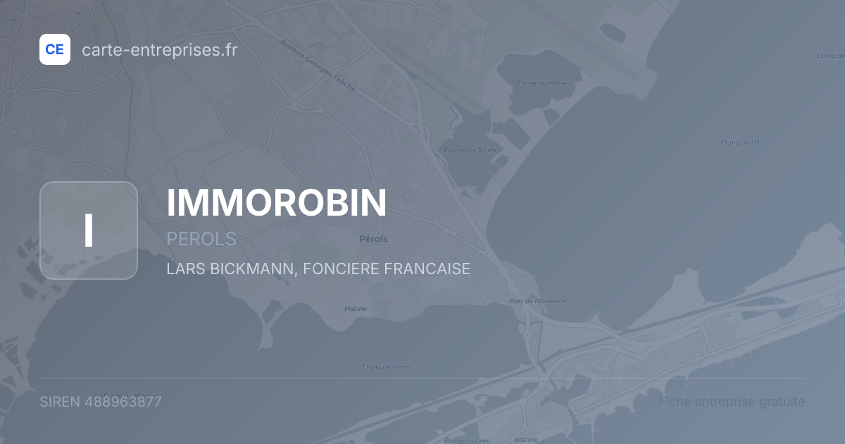 IMMOROBIN — 488963877 — fiche entreprise