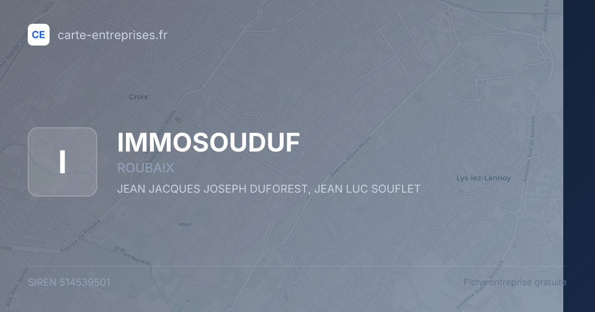 IMMOSOUDUF — 514539501 — fiche entreprise