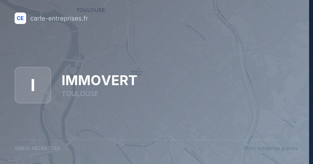 IMMOVERT — 482493749 — fiche entreprise