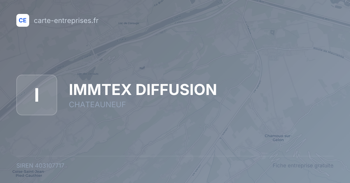 IMMTEX DIFFUSION — 403107717 — fiche entreprise