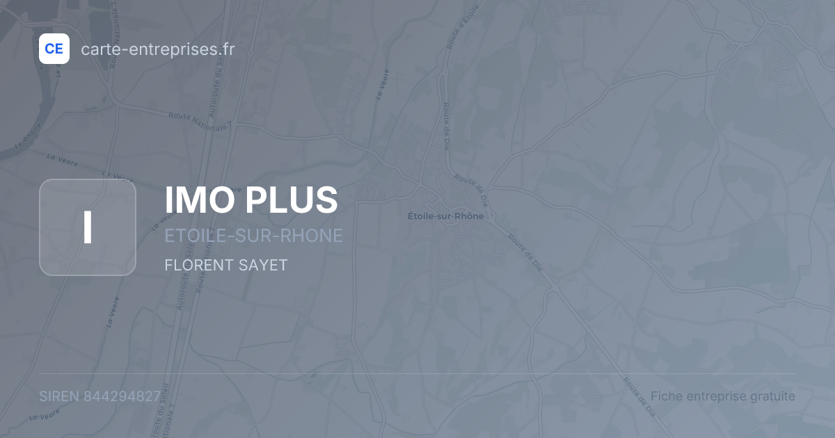 IMO PLUS — 844294827 — fiche entreprise