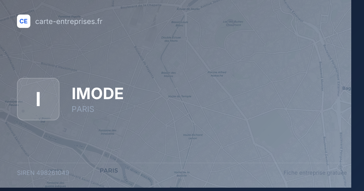 IMODE — 498261049 — fiche entreprise