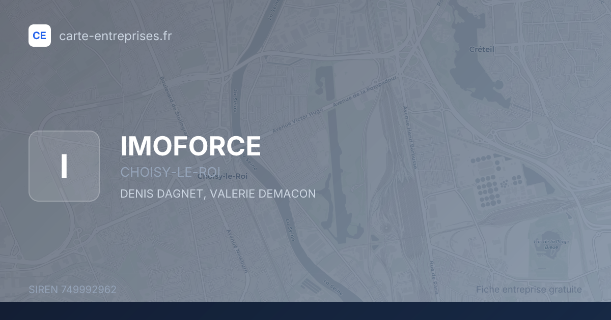 IMOFORCE — 749992962 — fiche entreprise