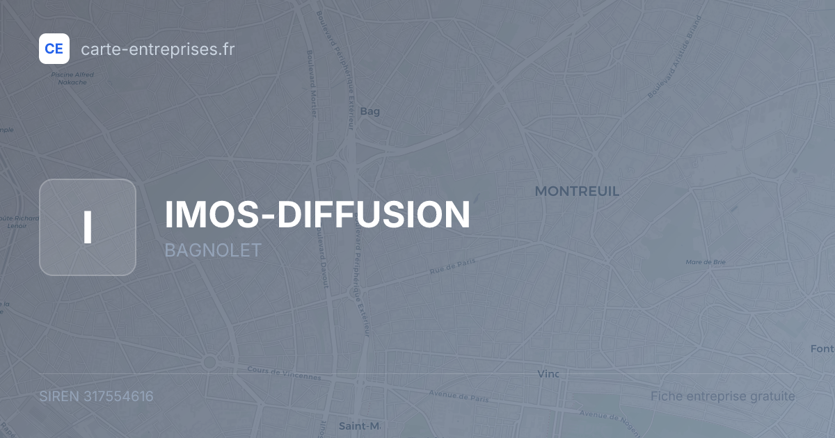 IMOS-DIFFUSION — 317554616 — fiche entreprise