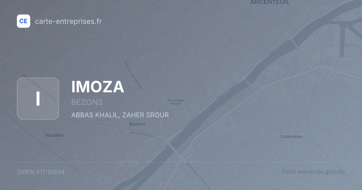 IMOZA — 511110694 — fiche entreprise