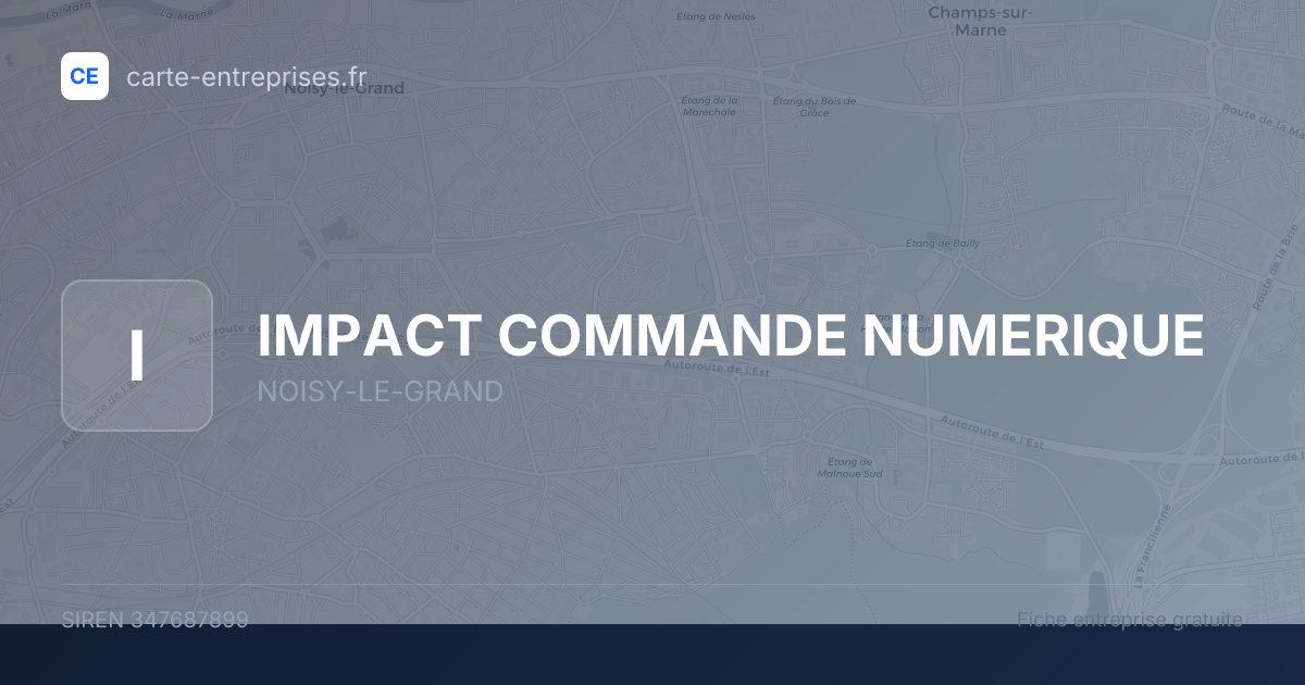 IMPACT COMMANDE NUMERIQUE — 347687899 — fiche entreprise