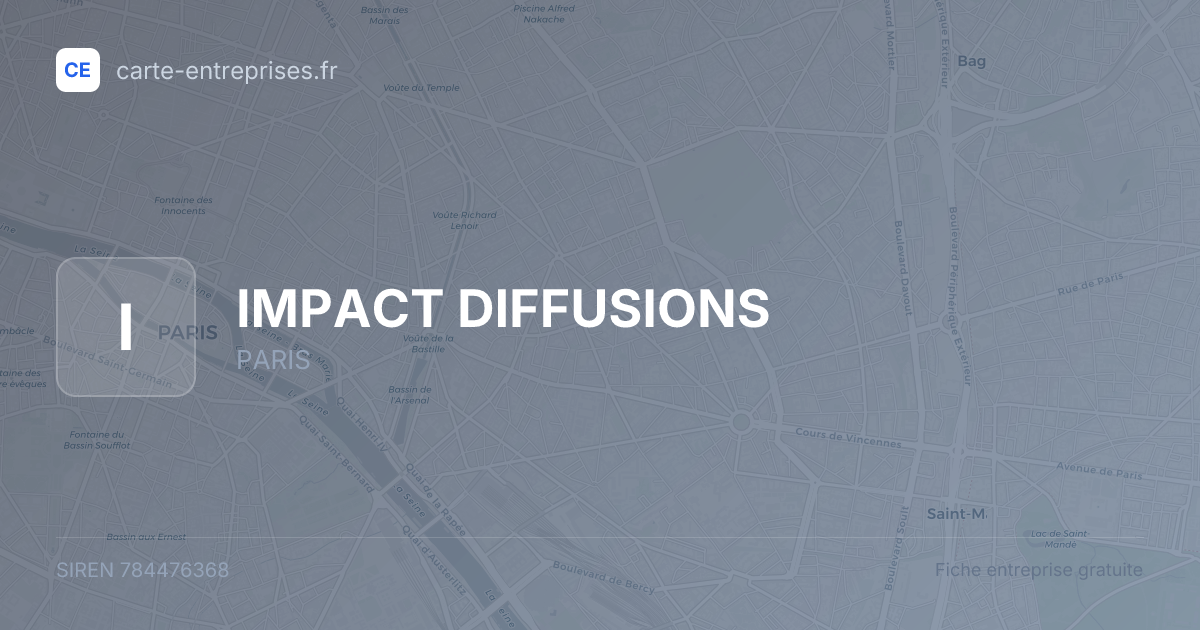 IMPACT DIFFUSIONS — 784476368 — fiche entreprise