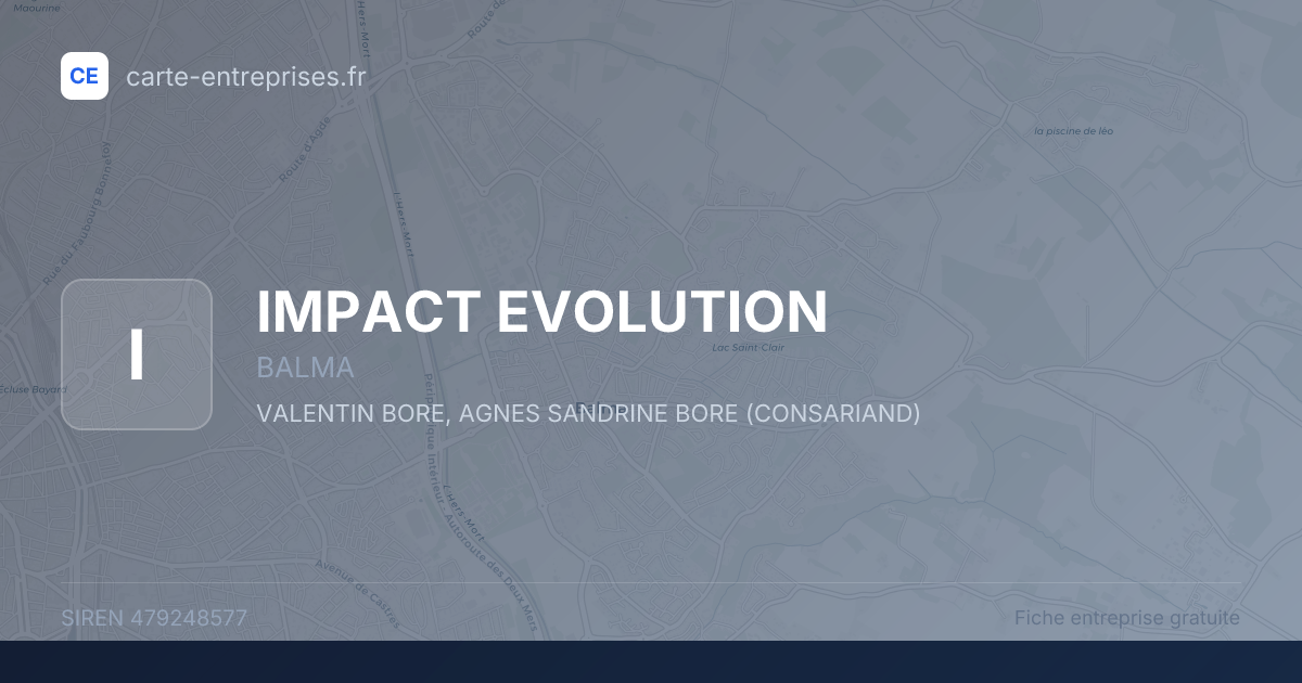 IMPACT EVOLUTION — 479248577 — fiche entreprise