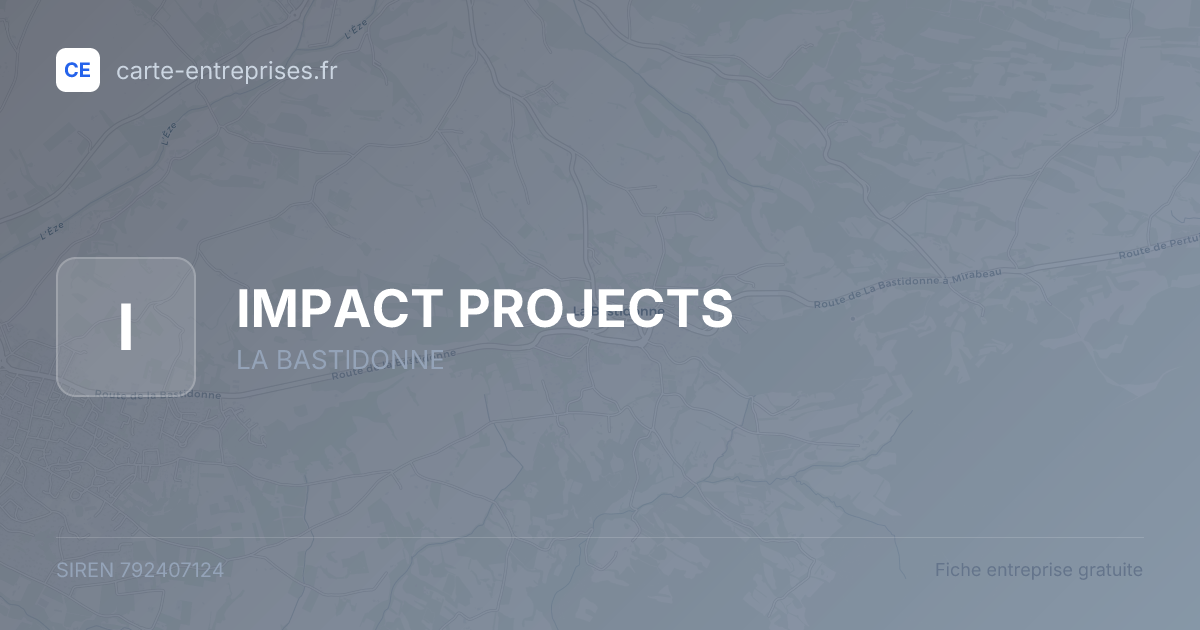 IMPACT PROJECTS — 792407124 — fiche entreprise