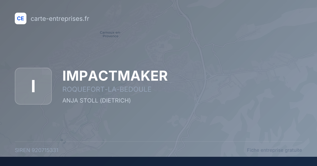 IMPACTMAKER — 920715331 — fiche entreprise