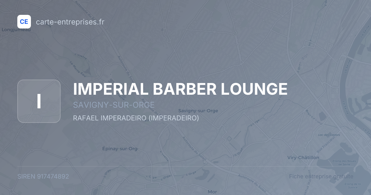IMPERIAL BARBER LOUNGE — 917474892 — fiche entreprise