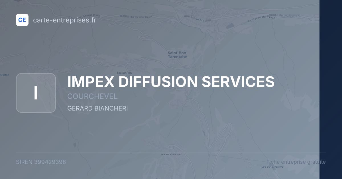 IMPEX DIFFUSION SERVICES — 399429398 — fiche entreprise
