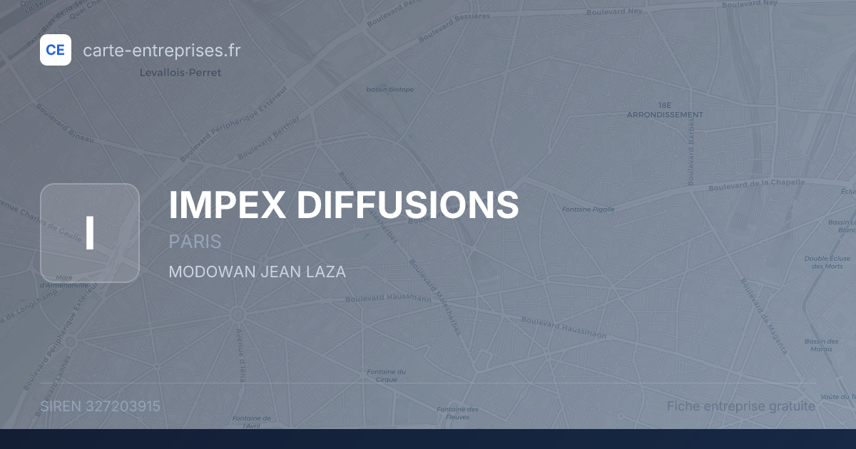 IMPEX DIFFUSIONS — 327203915 — fiche entreprise