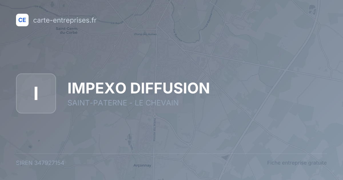 IMPEXO DIFFUSION — 347927154 — fiche entreprise