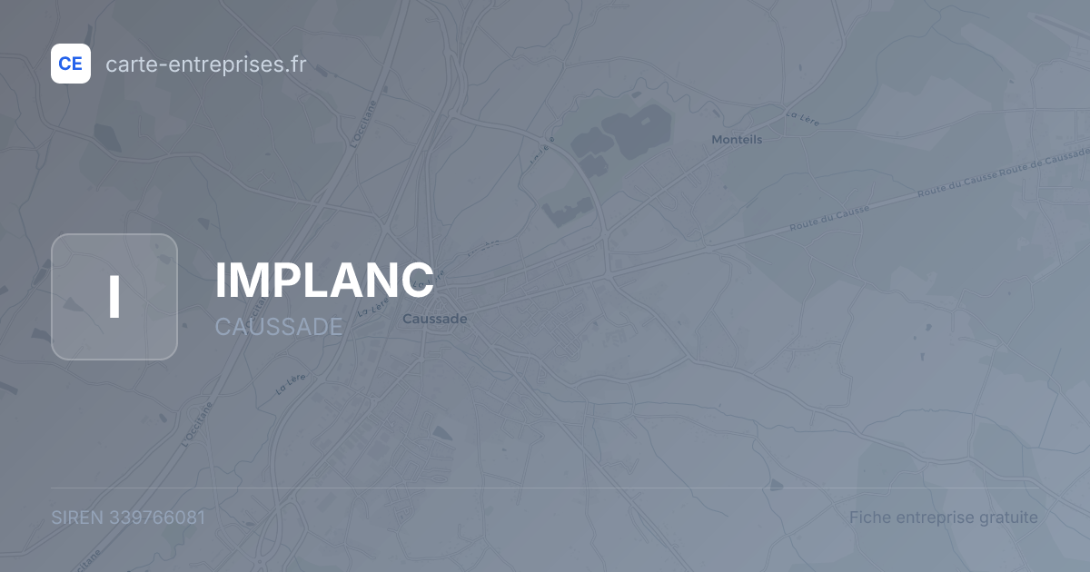 IMPLANC — 339766081 — fiche entreprise