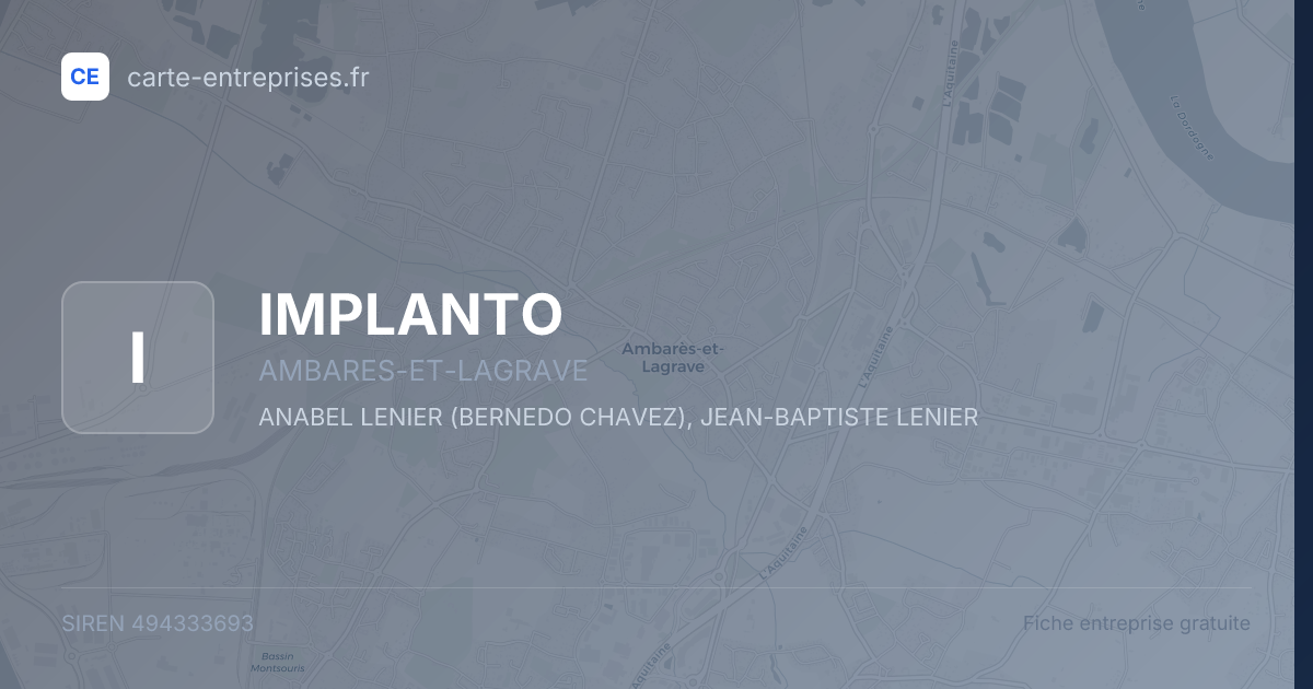 IMPLANTO — 494333693 — fiche entreprise