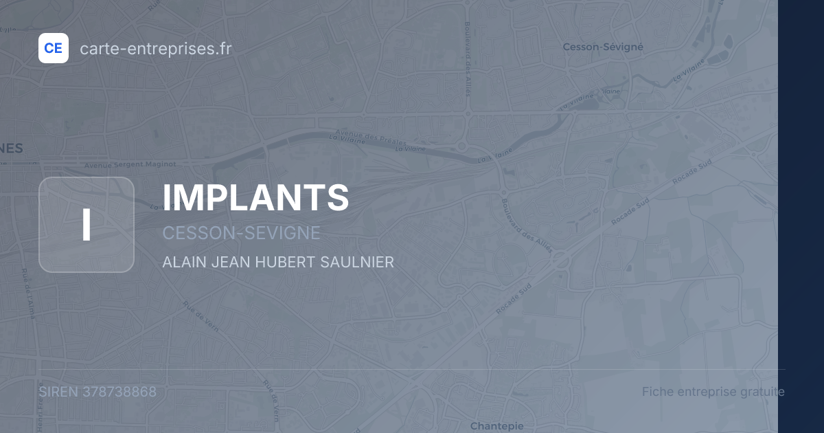 IMPLANTS — 378738868 — fiche entreprise