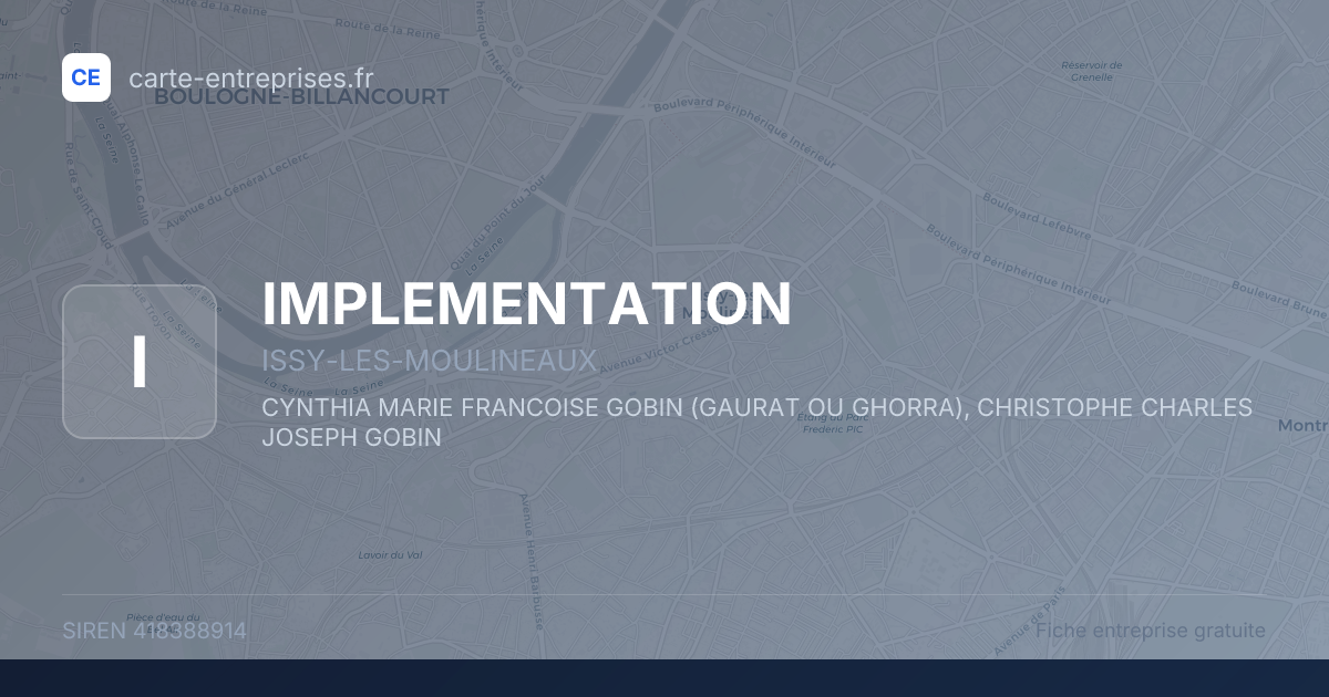 IMPLEMENTATION — 418388914 — fiche entreprise