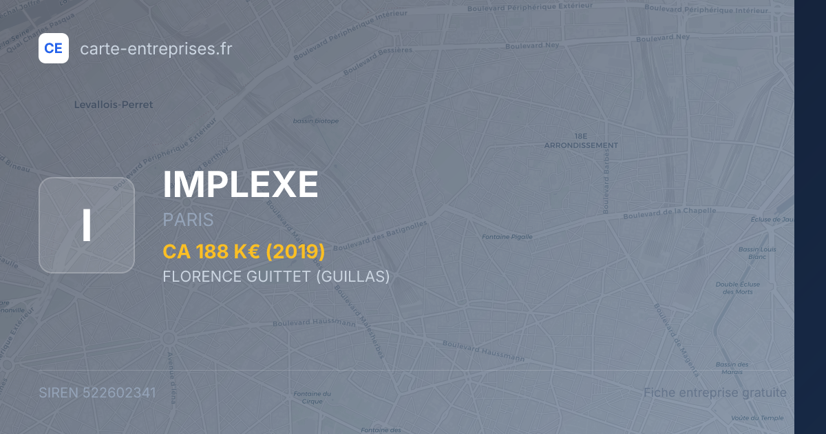 IMPLEXE — 522602341 — fiche entreprise
