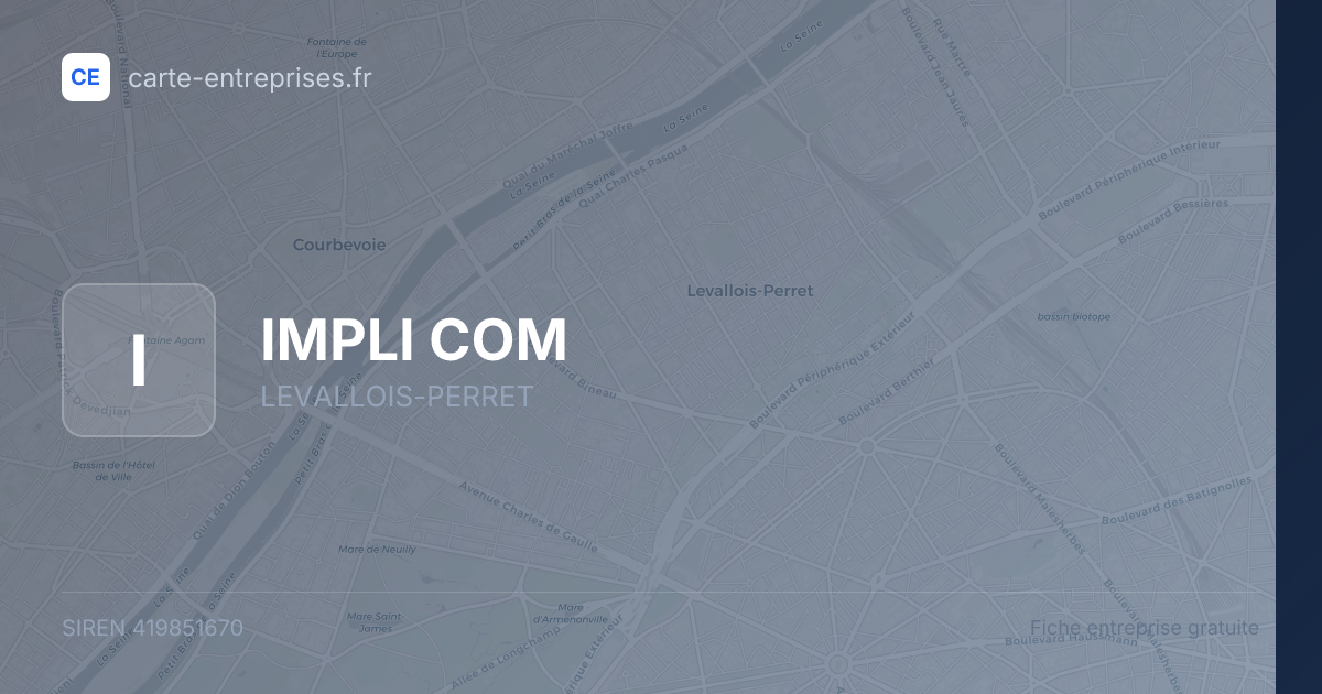 IMPLI COM — 419851670 — fiche entreprise