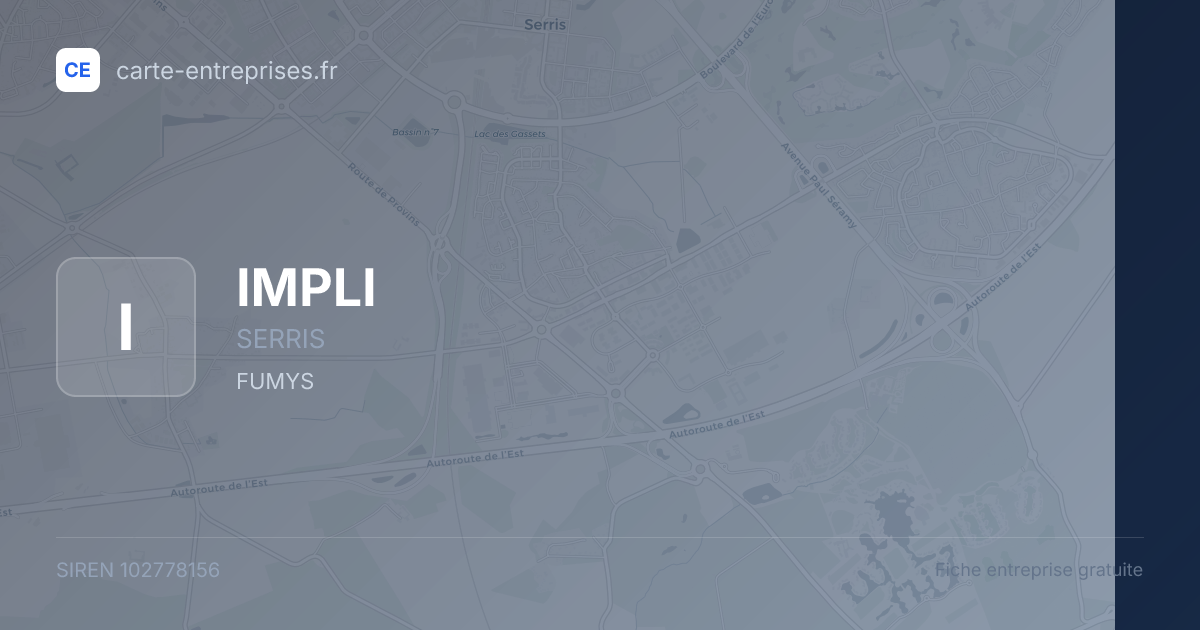 IMPLI — 102778156 — fiche entreprise