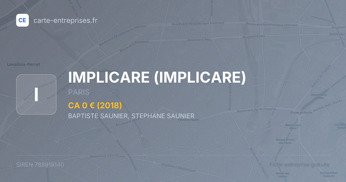 IMPLICARE — 788919140 — fiche entreprise