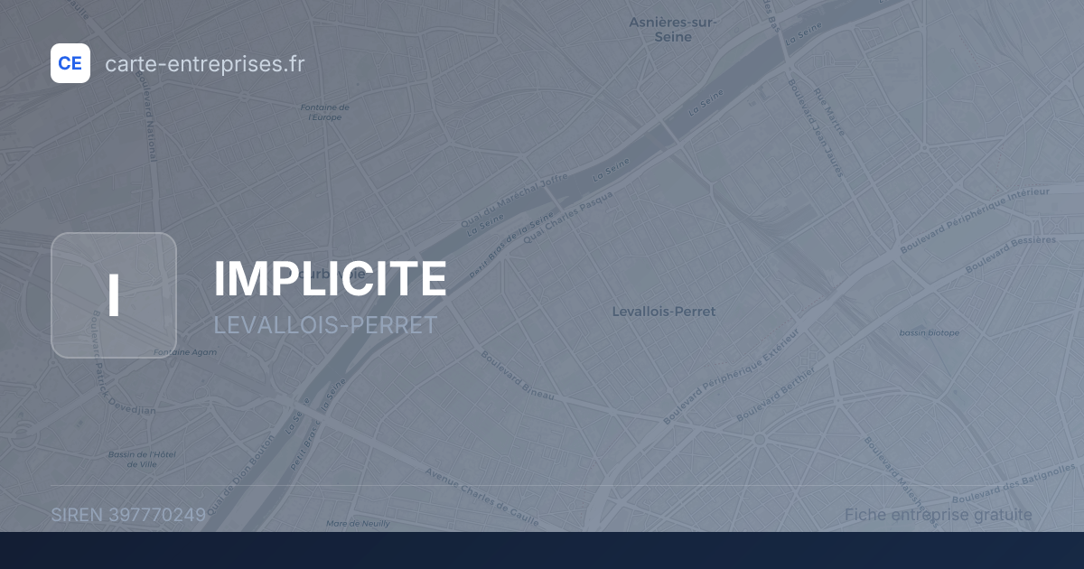 IMPLICITE — 397770249 — fiche entreprise
