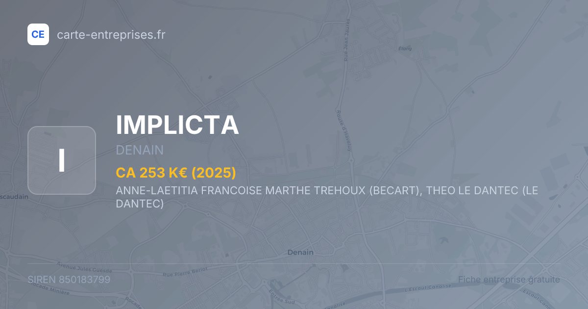 IMPLICTA — 850183799 — fiche entreprise