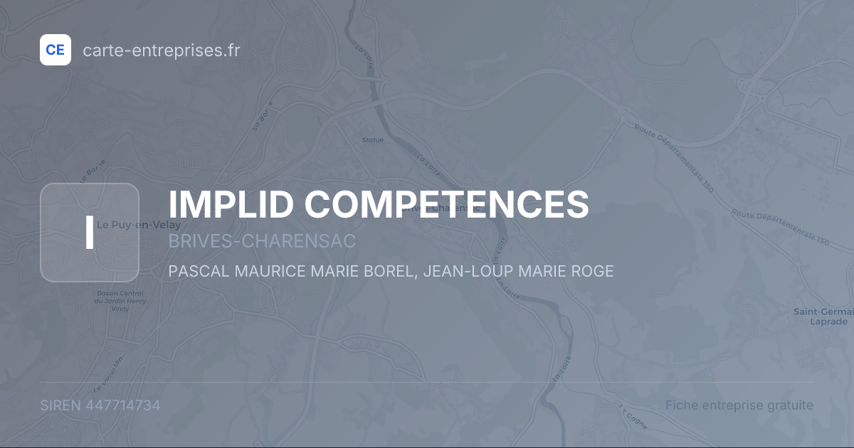 IMPLID COMPETENCES — 447714734 — fiche entreprise
