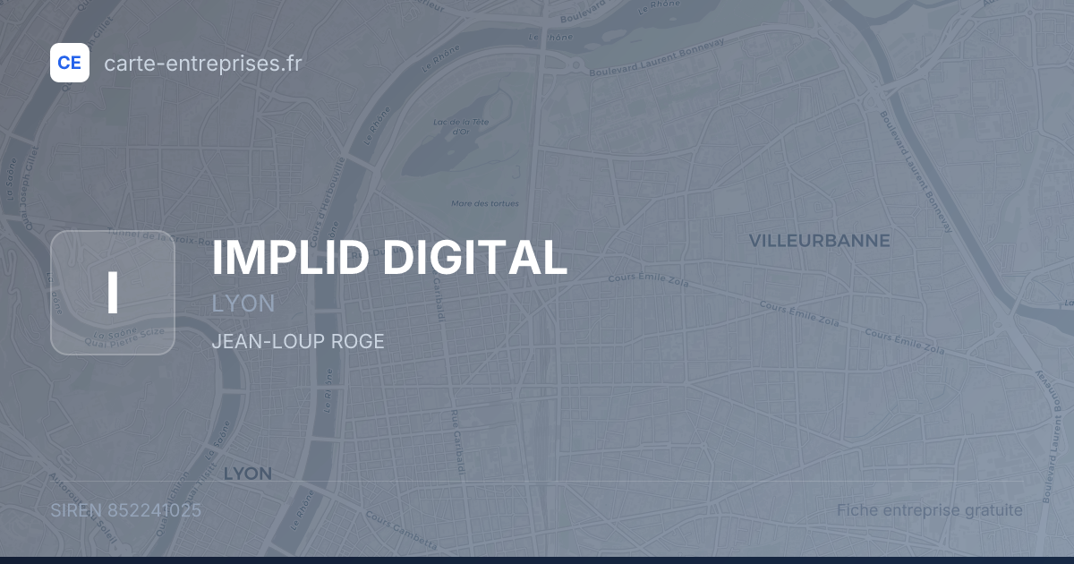 IMPLID DIGITAL — 852241025 — fiche entreprise