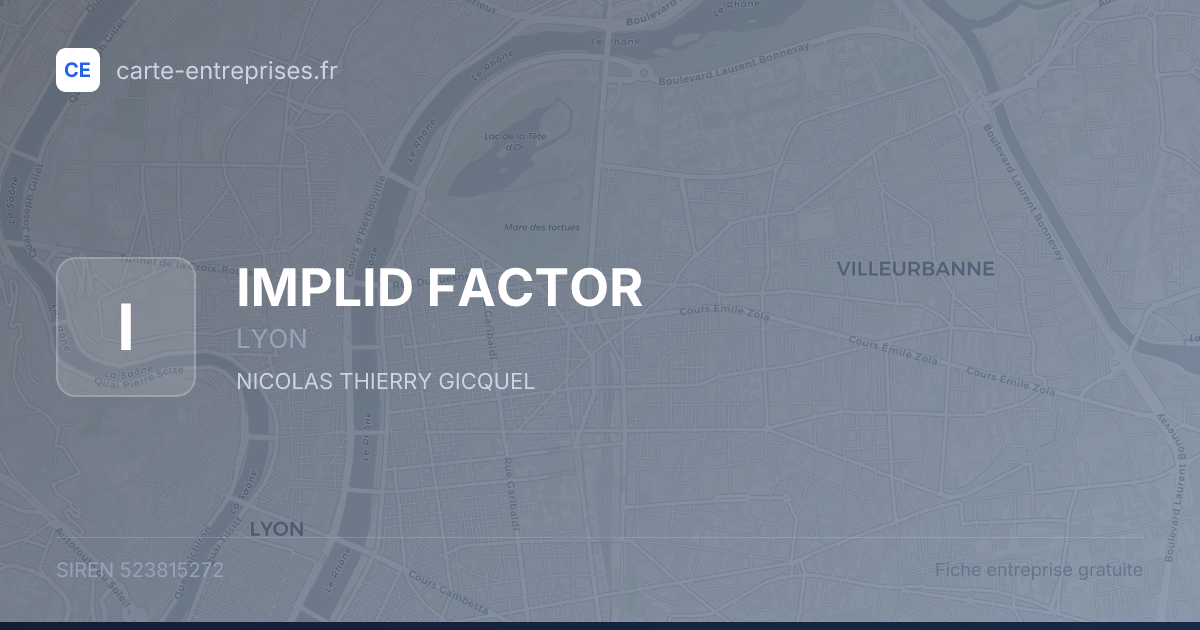 IMPLID FACTOR — 523815272 — fiche entreprise