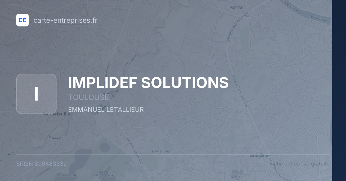 IMPLIDEF SOLUTIONS — 890483332 — fiche entreprise