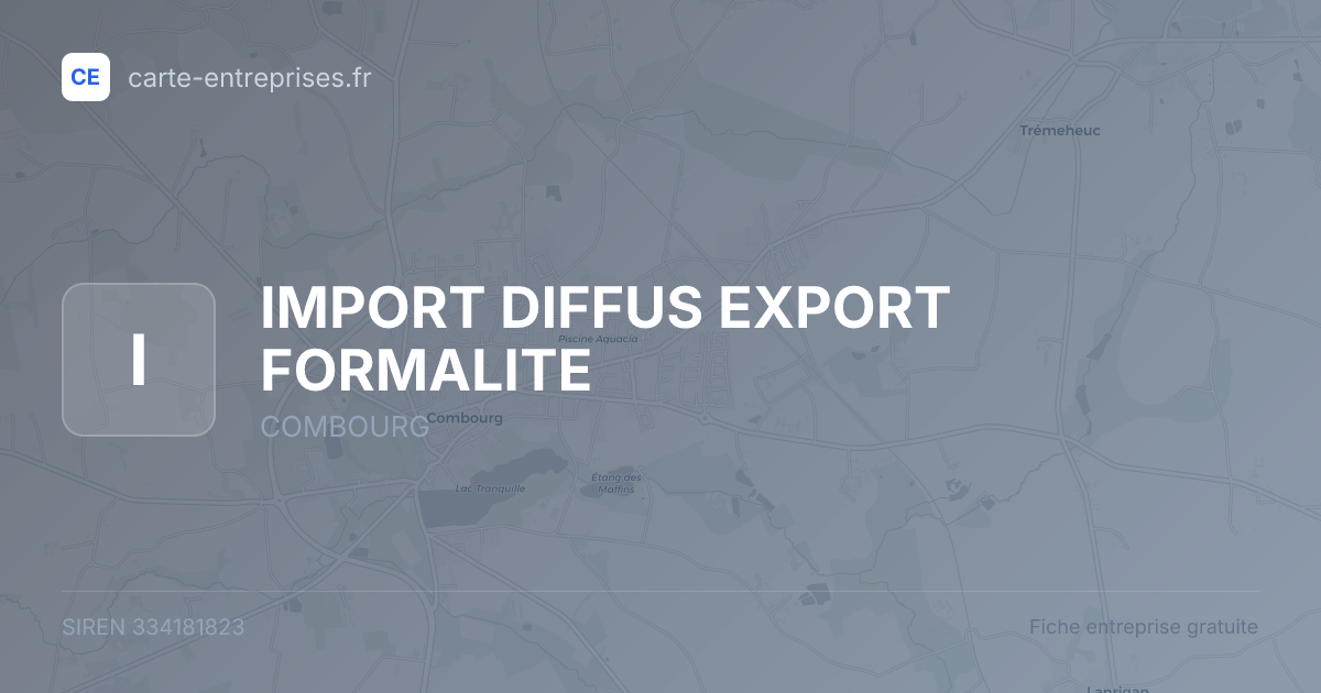 IMPORT DIFFUS EXPORT FORMALITE — 334181823 — fiche entreprise