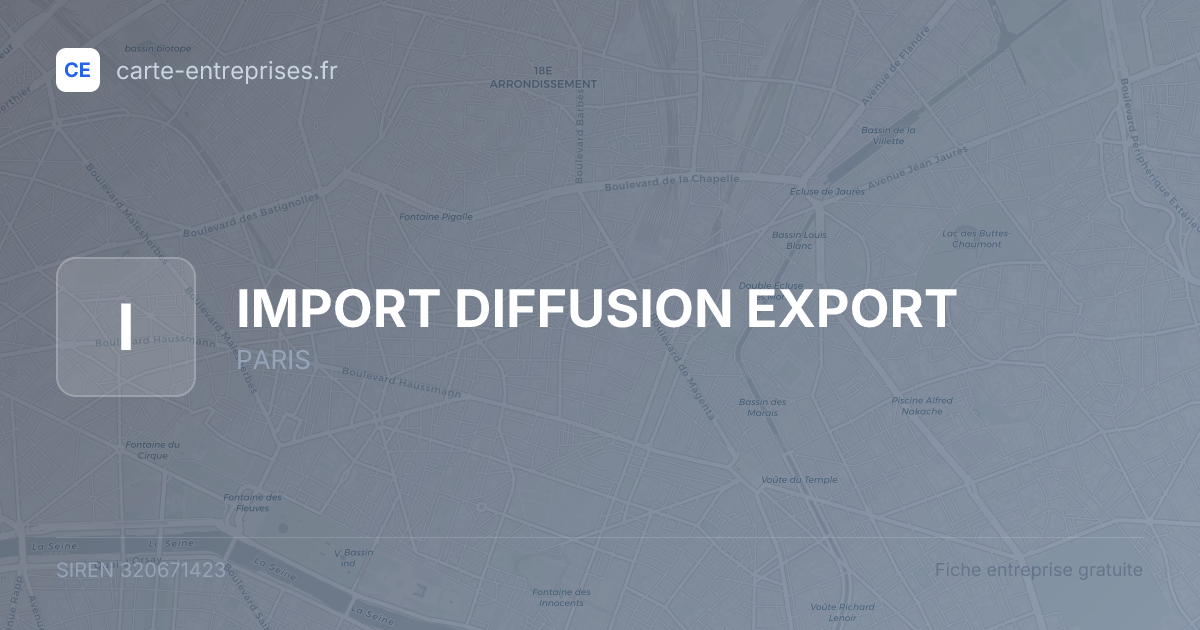 IMPORT DIFFUSION EXPORT — 320671423 — fiche entreprise