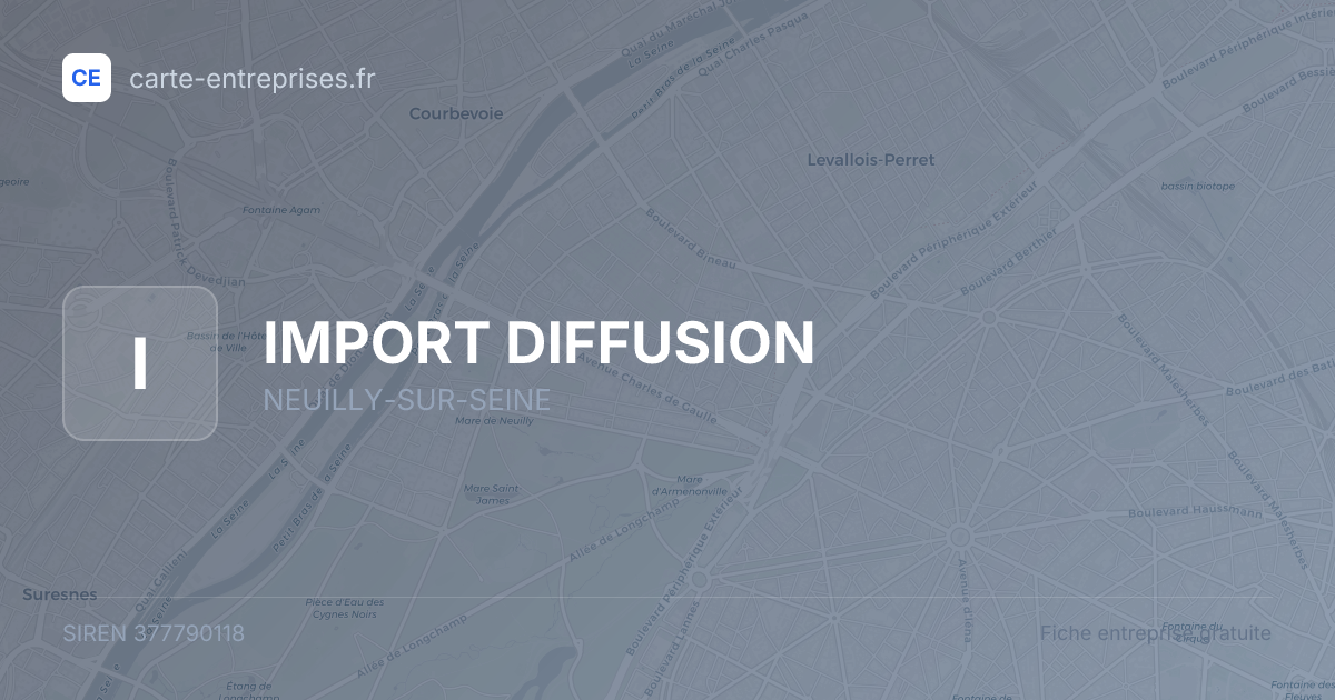 IMPORT DIFFUSION — 377790118 — fiche entreprise