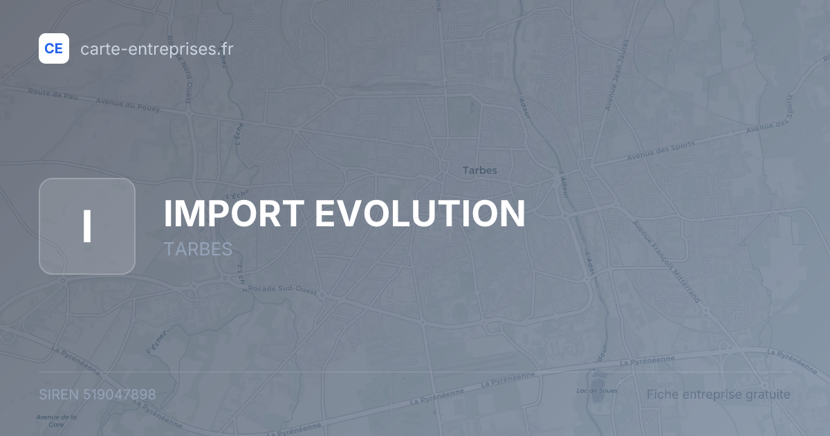 IMPORT EVOLUTION — 519047898 — fiche entreprise