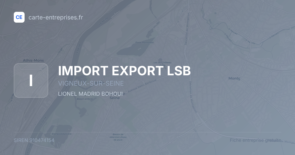IMPORT EXPORT LSB — 910474154 — fiche entreprise