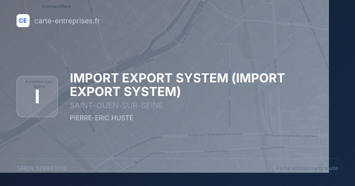 IMPORT EXPORT SYSTEM — 528883010 — fiche entreprise