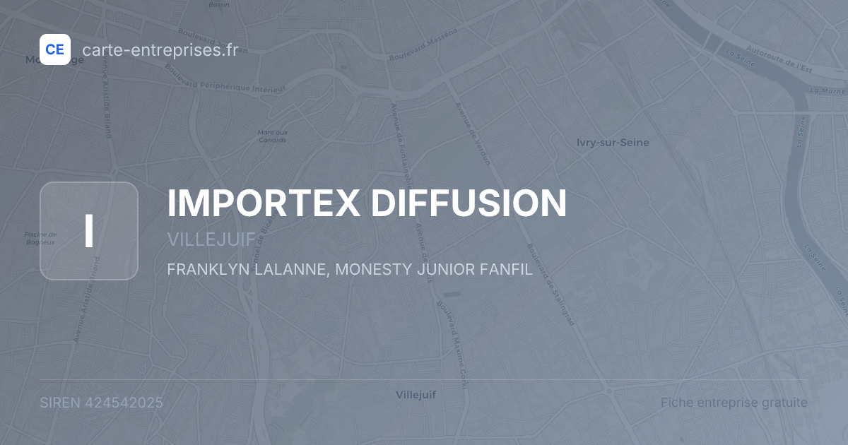 IMPORTEX DIFFUSION — 424542025 — fiche entreprise