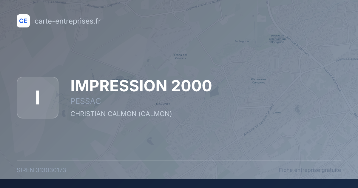 IMPRESSION 2000 — 313030173 — fiche entreprise